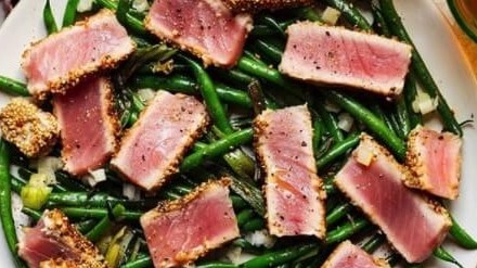 Image of Miso Sesame Tuna with Crunchy Green Beans
