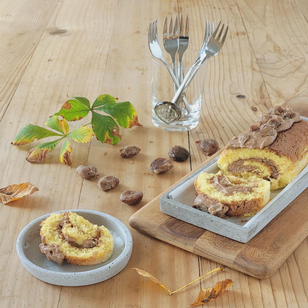 Marroniroulade mit Schokolade & Rahm, luftig, cremig & festlich