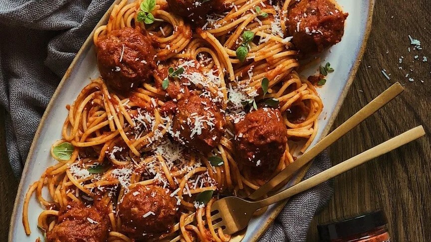 Image of Spaghetti and Meatballs Paprikash