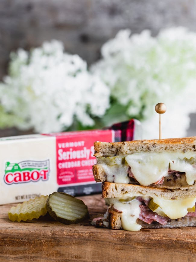 Image of Grilled Cheese with Pickles, Salami, and Seriously Sharp Cheddar