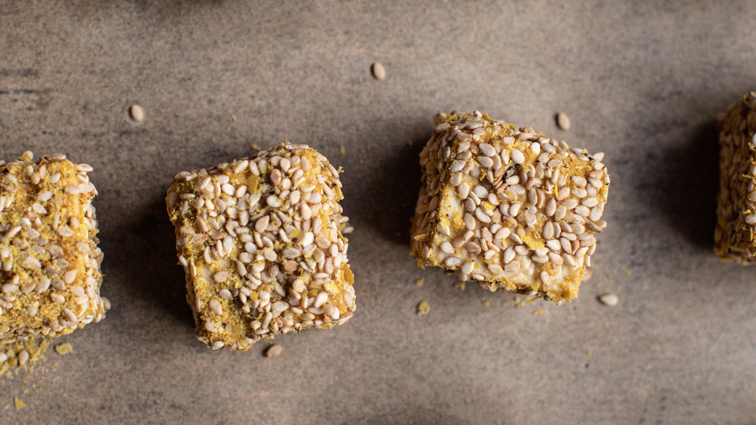 Image of Crispy Tofu + Tahini Dipping Sauce | Dairy-free, Vegan