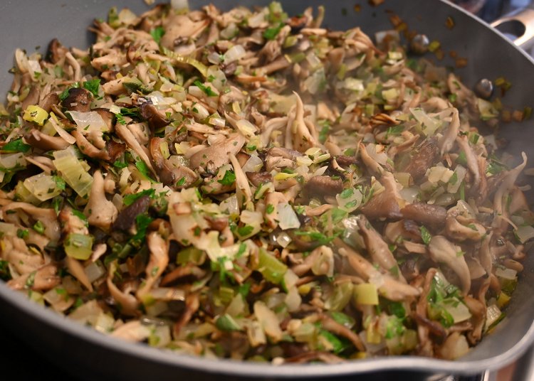 Image of Add the remaining oil or butter, celery, leeks, and onions...