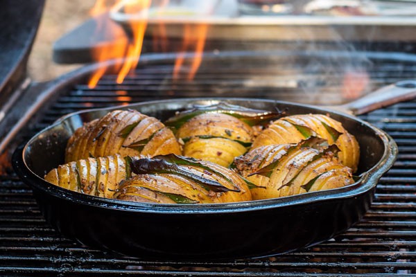 Image of  Grill-Roasted Hasselback Potatoes