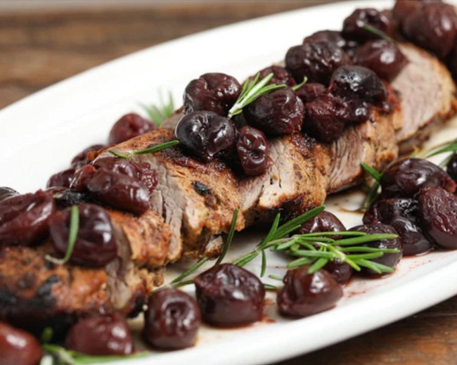 Image of Pork Tenderloin with Cherry Compote
