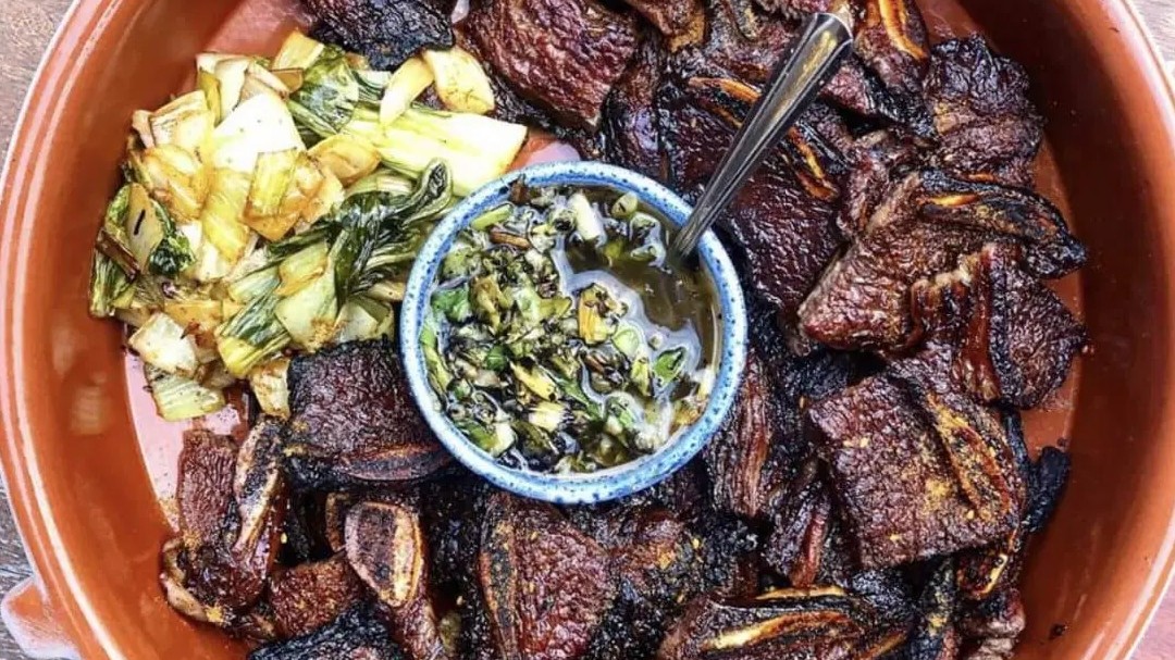 Image of BBQ Short Ribs with Charred Scallion Ginger Sauce