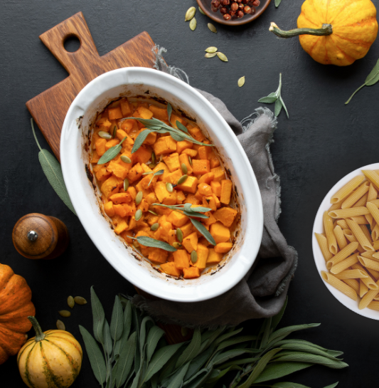 Image of Roasted Butternut Squash Pasta with Crispy Sage, Brown Butter & Hazelnuts