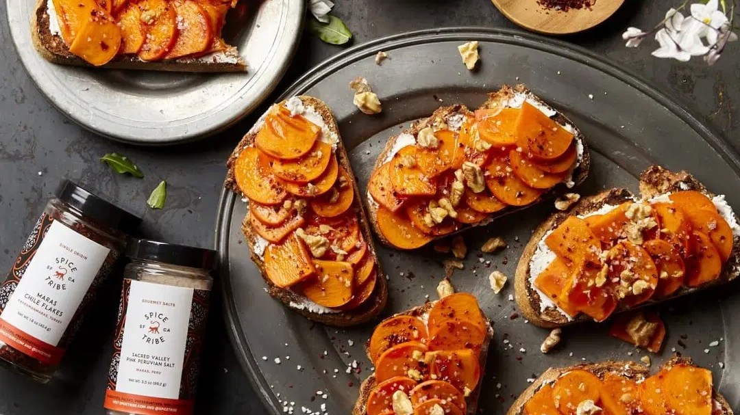 Image of Persimmon and Goat Cheese Toast