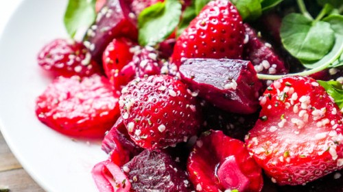 Image of Roasted Beetroot and Strawberry Salad
