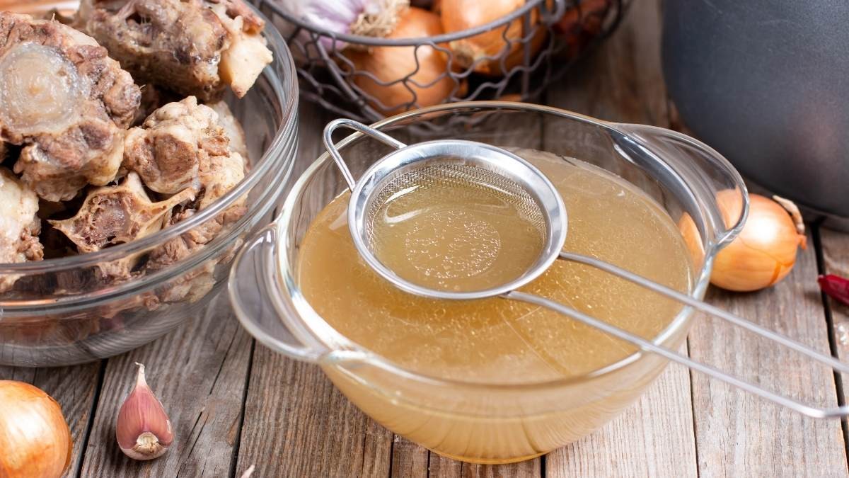 Image of Bone Broth in a Slow Cooker Recipe