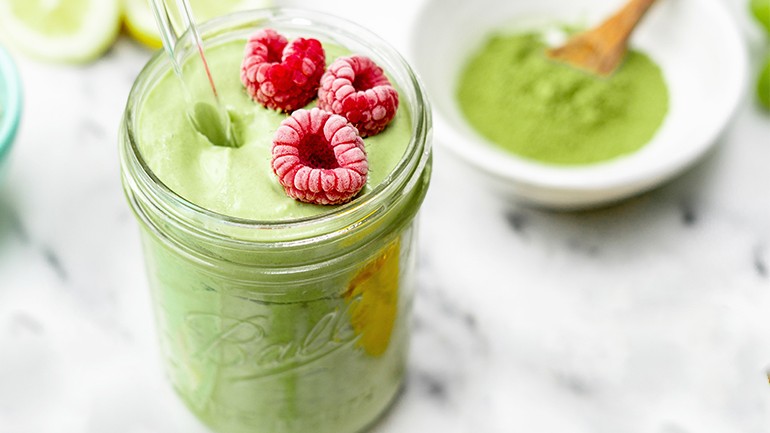 Image of Matcha Pineapple Smoothie Recipe