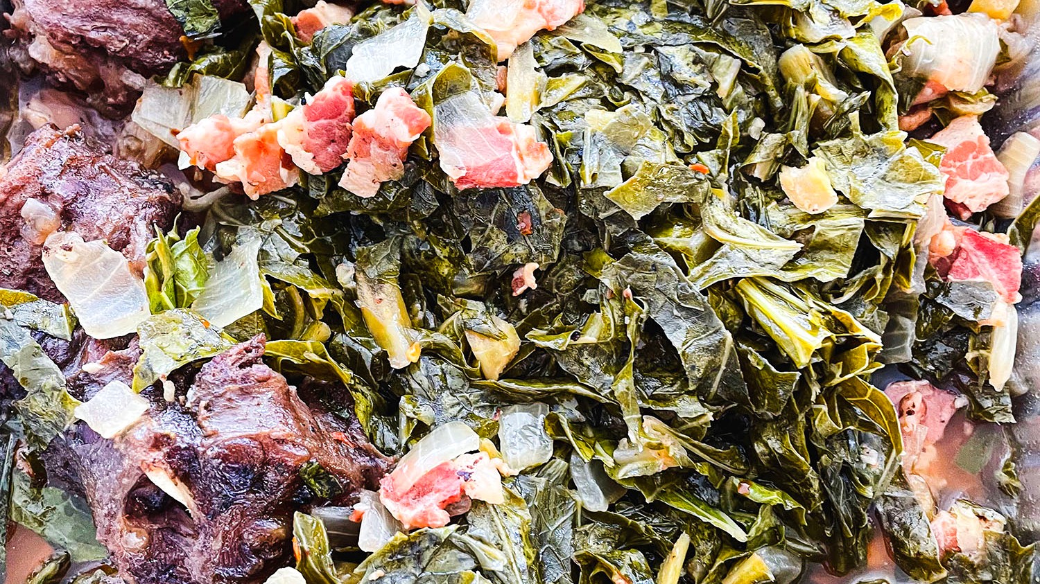 Image of Bison Oxtail and Collard Greens