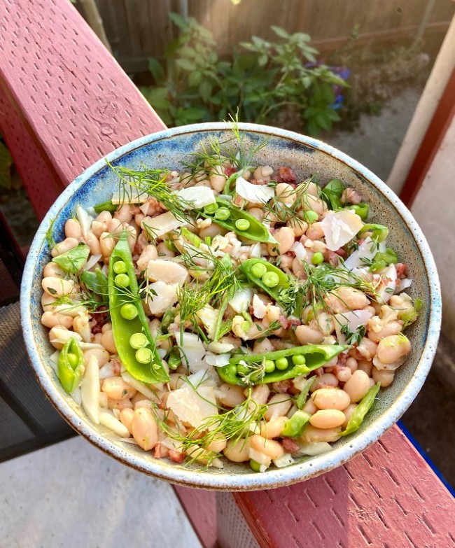 Image of Herby Hot Honey Mustard Bean Salad