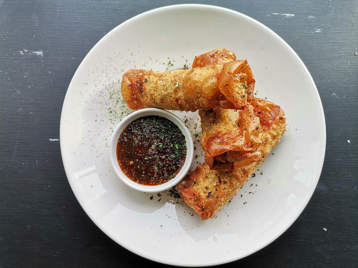 Crispy Spring Rolls with lamb and dulse