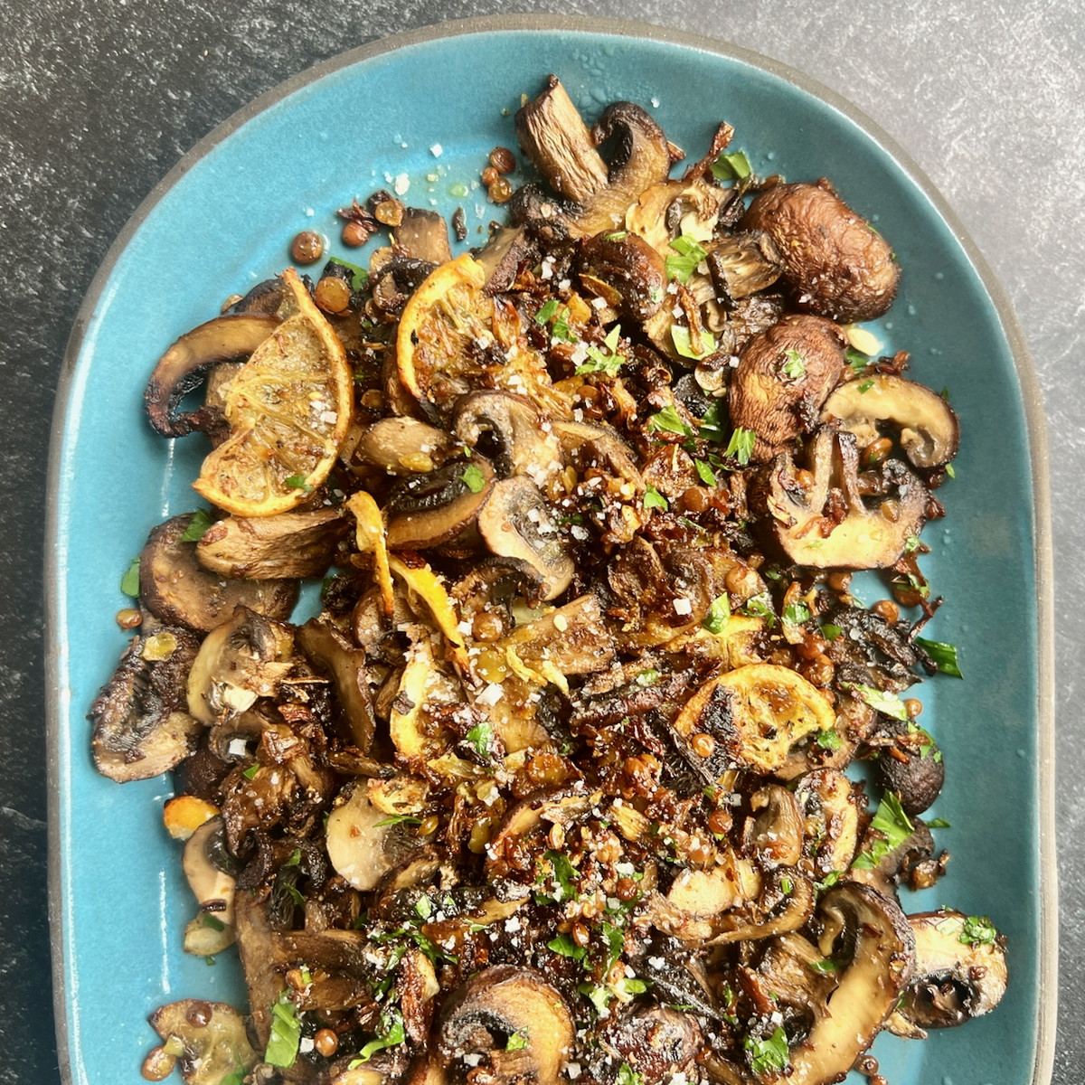 Crispy Mushrooms with Lemon and Parsley