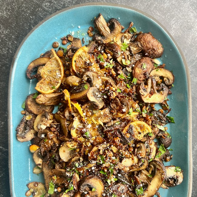 Image of Crispy Mushrooms with Lemon and Parsley