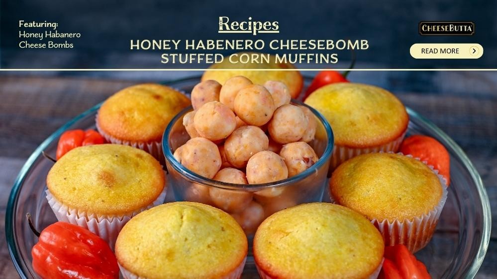 Image of Honey Habenero Cheese Bomb Stuffed Corn Muffins