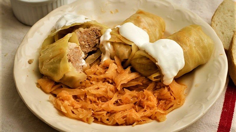 Image of Töltött Káposzta - Hungarian Stuffed Cabbage