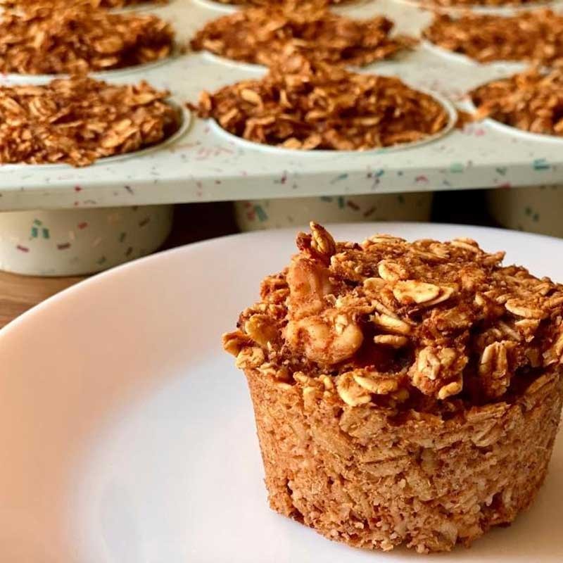 Golden Oatmeal Spice Muffins in Silicone Baking Cups: my first