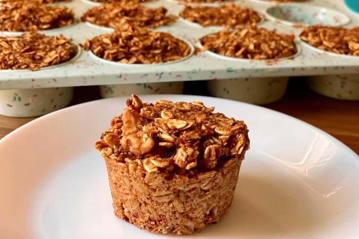 No Oil, No Salt, Spiced Pumpkin Oat Muffins