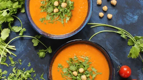 Image of 5-minute Moroccan spiced chickpea blender soup
