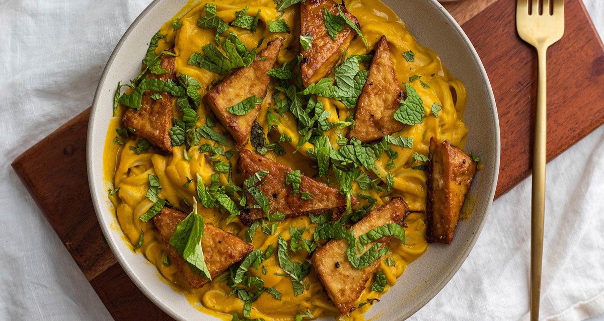 Curried Butternut Squash Noodles | Vegan