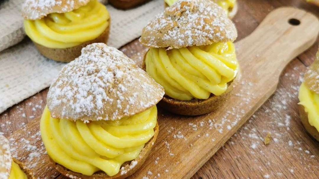 Image of Muffin proteico alla crema pasticcera