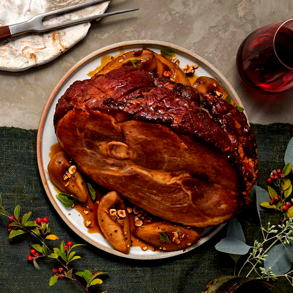 Image of Berkshire Ham with Bourbon Peppered Pears