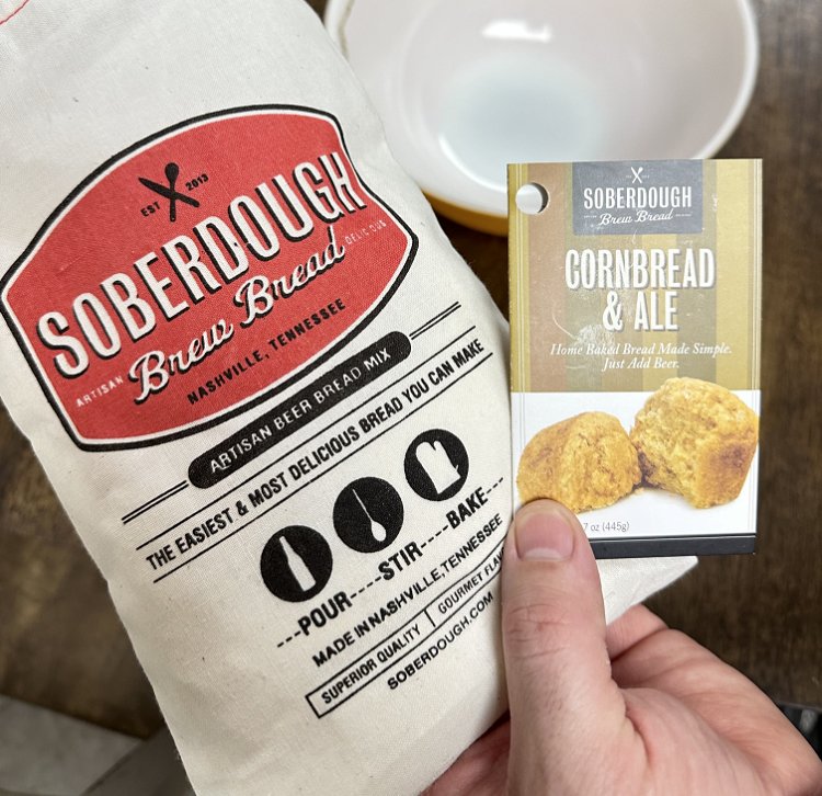 Image of Prepare cornbread per package instructions, once cooled, cut cornbread in...