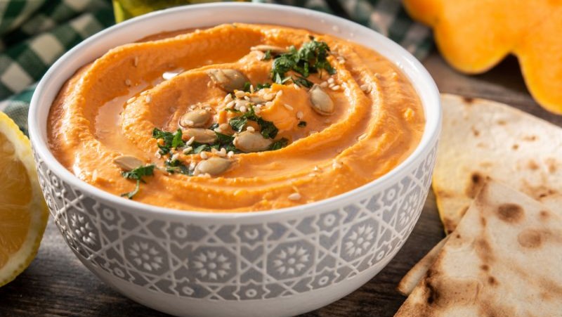 Image of Roasted Garlic And Rosemary Pumpkin Hummus