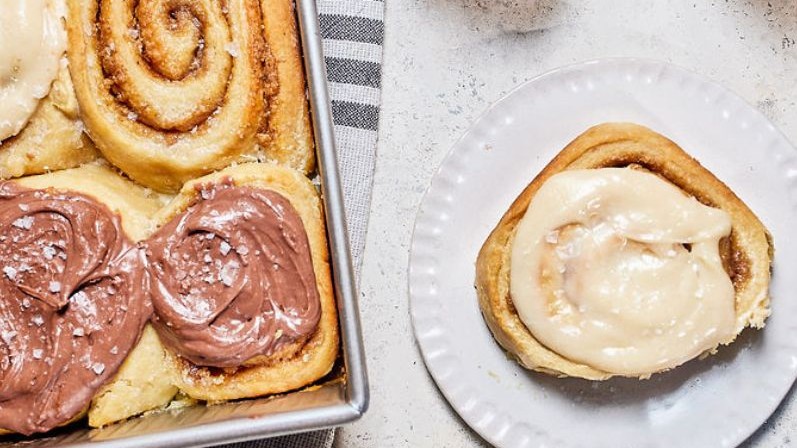 Image of Frosted Tahini Cinnamon Buns 