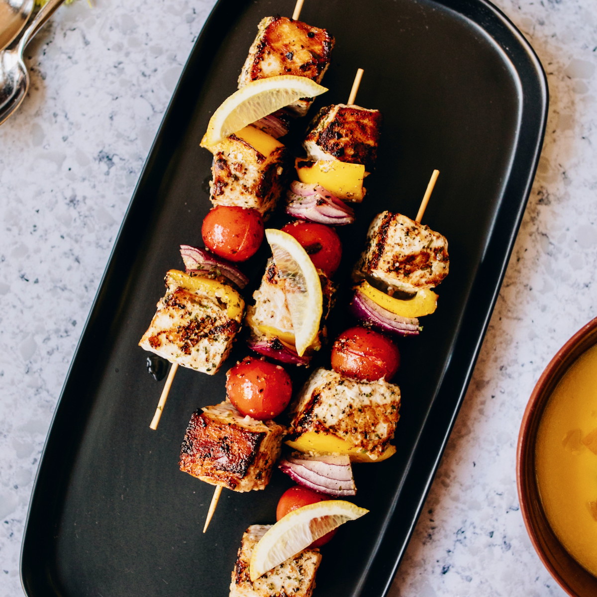 Grilled Swordfish Kebabs