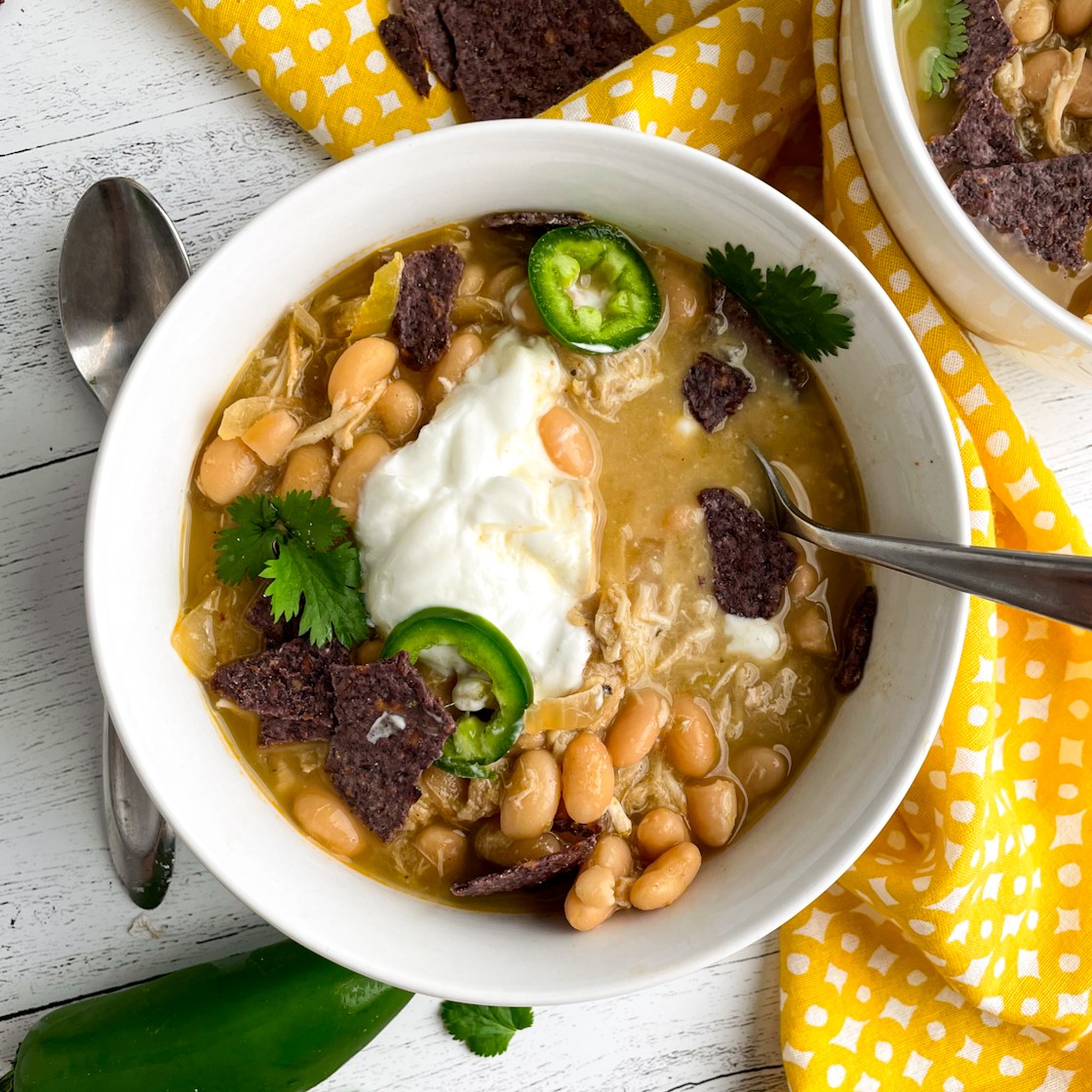 Slow Cooker White Bean Chicken Chili - Plain Chicken