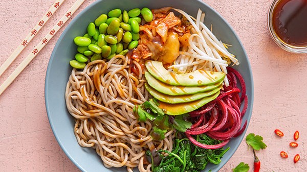 Image of Asian Power Bowl with Spicy Duck Sauce Dressing