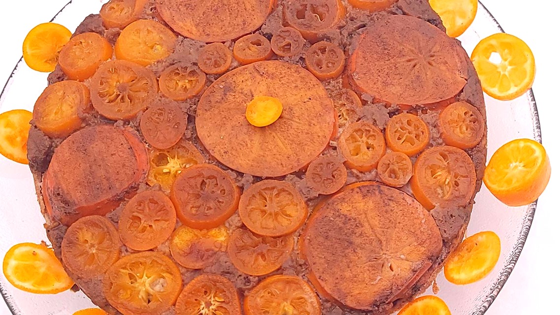 Image of Torta di Caci e kumquat (Persimmon and Kumquat Cake)