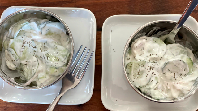 Image of Creamy Cucumber Salad with dill