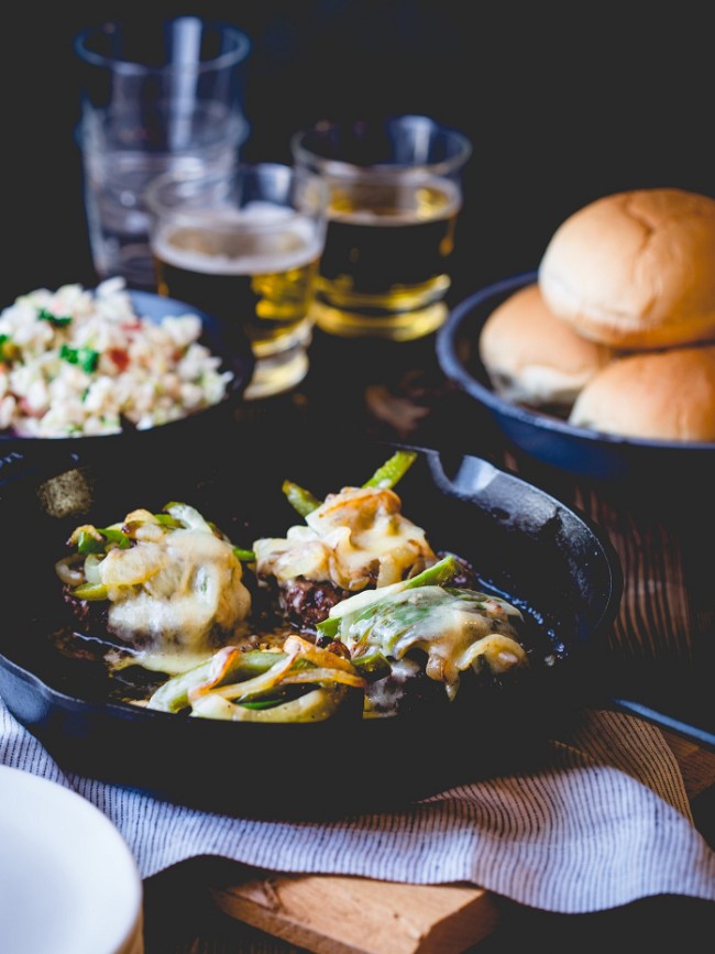 Image of Philly Cheese Steak Burgers