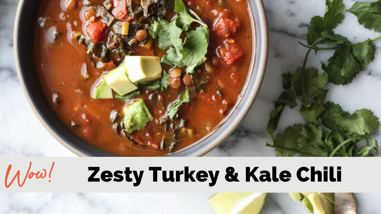 Image of Zesty Turkey and Kale Chili a Lean and Green Recipe