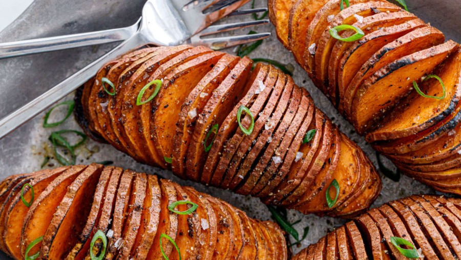 Image of Spiced Hasselback Sweet Potatoes
