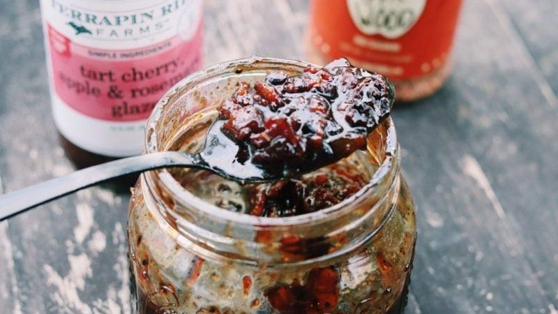 Image of Bacon Jam feat. Lane's Applewood Rub, and Tart Cherry, Apple and Rosemary Glaze by Terrapin Ridge 