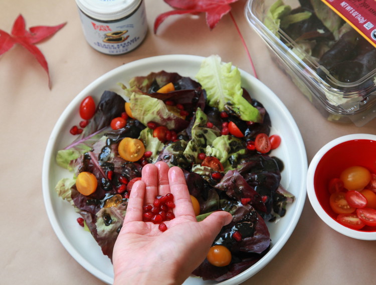 Image of Combine and stir everything in small mixing bowl. Add onto your choice of salad and toppings.