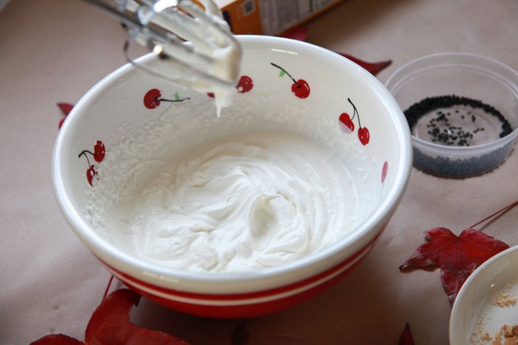 Image of To make the whipped cream, pour in the whipped cream...