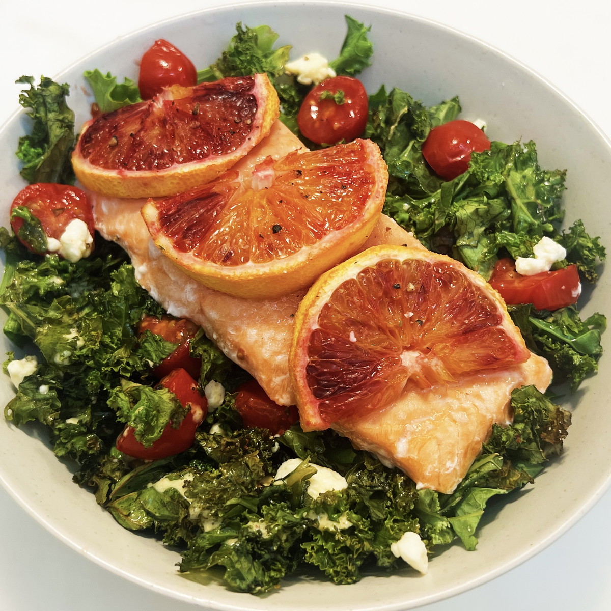 Citrus Salmon Winter Salad