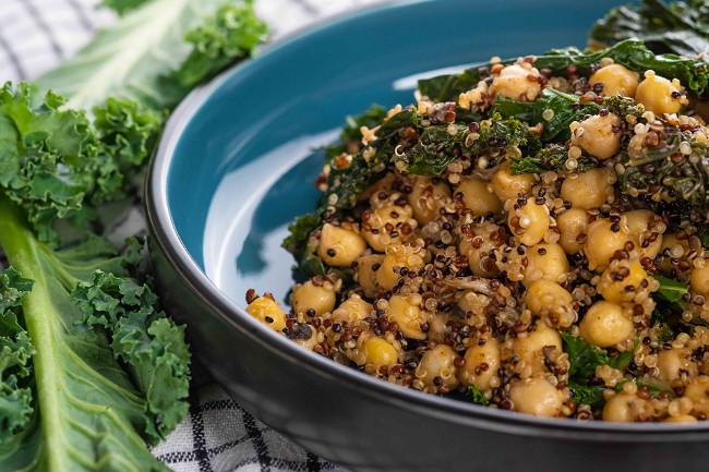 Image of Smokey Chickpeas with Kale and Quinoa