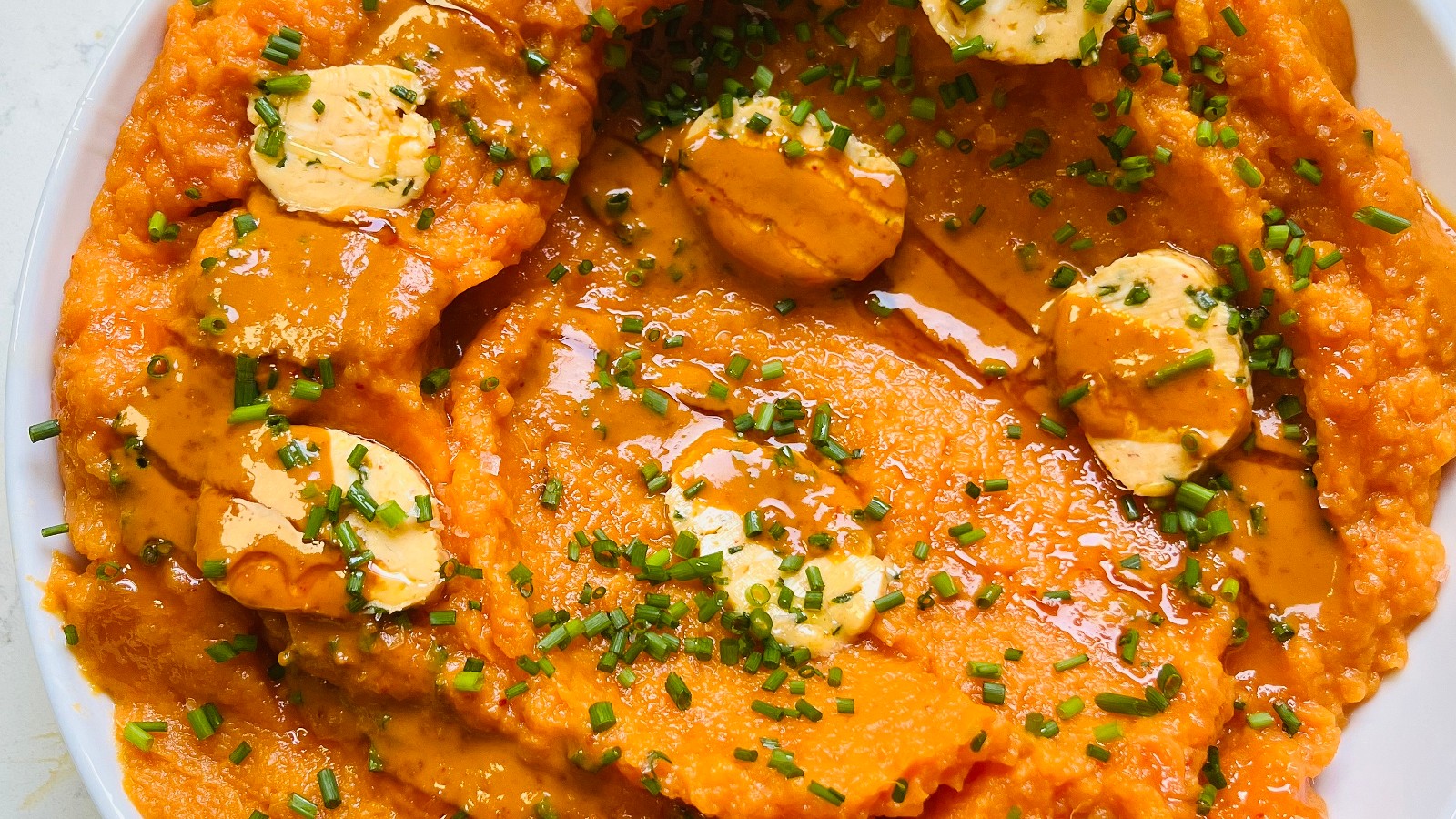 Image of Mashed Sweet Potatoes with Chili Lime Butter