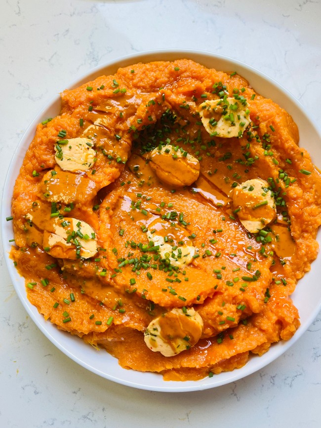 Image of Mashed Sweet Potatoes with Chili Lime Butter