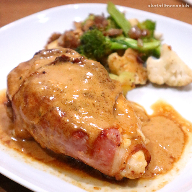 Image of Bacon Wrapped Chicken with Creamy Sauce