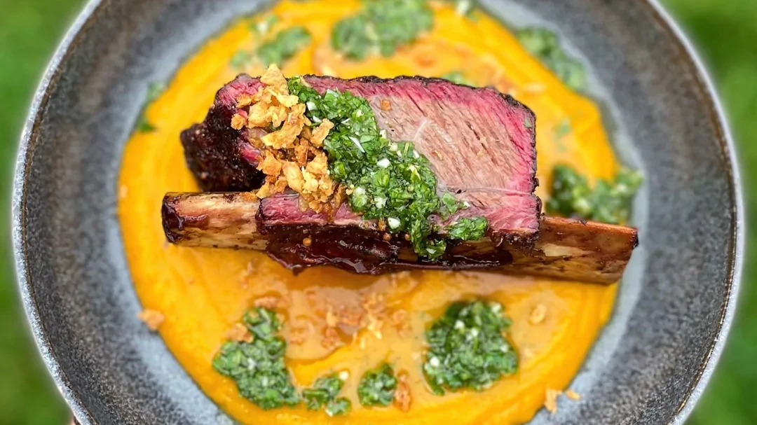 Image of Smoked Short Ribs, Butternut Squash Puree & Gremolata