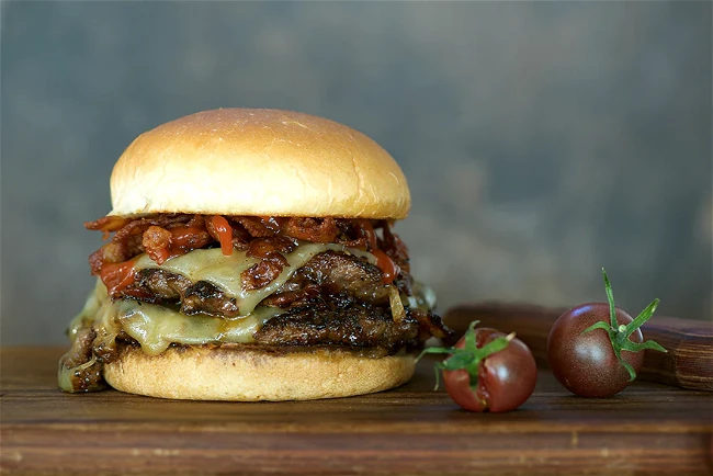 Image of Smashed Bacon Double Buffalo Cheeseburgers