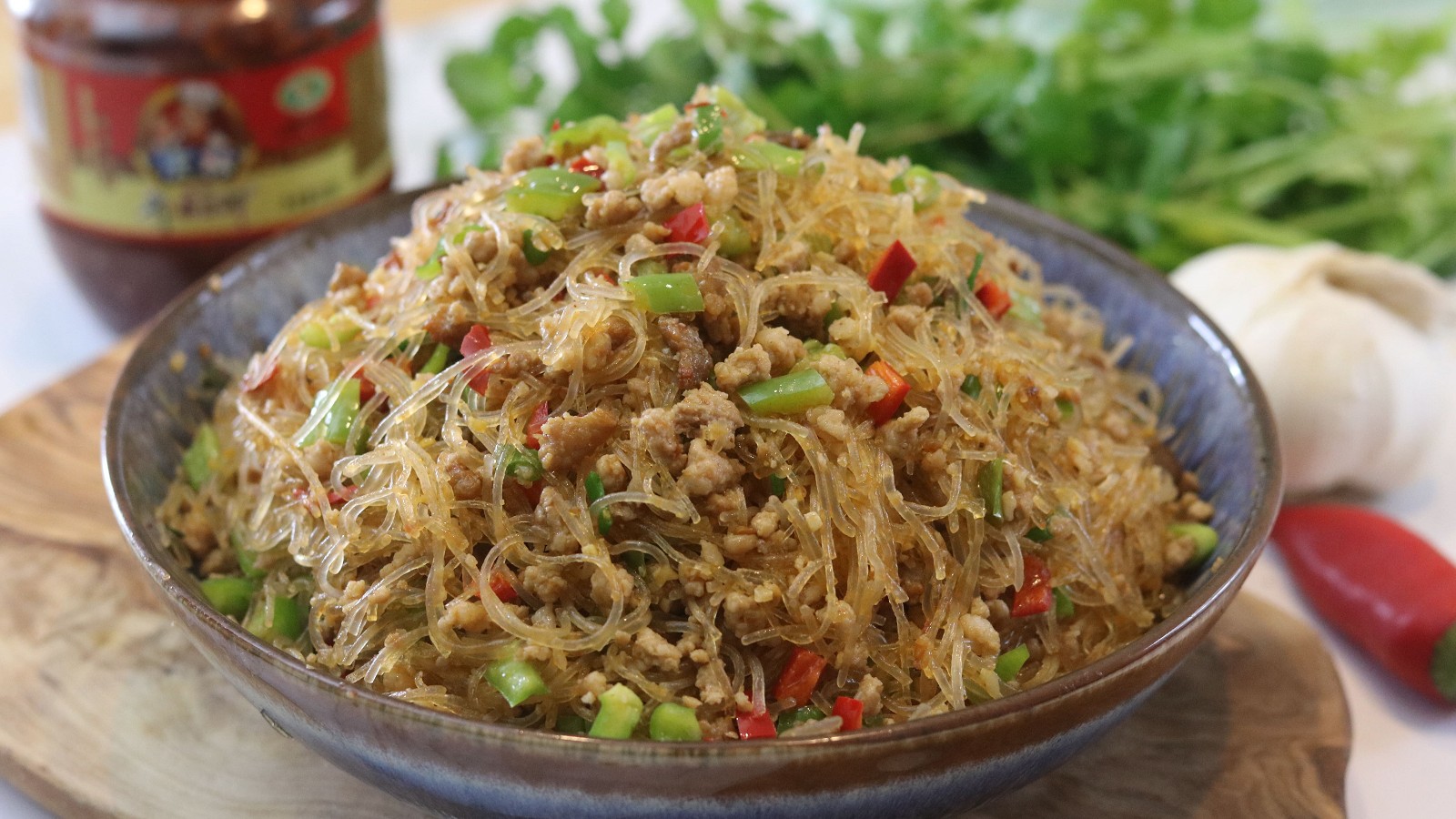 Image of Stir Fry Glass Noodles w/ Minced Pork