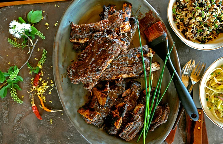 Grilled Jerk Buffalo Ribs